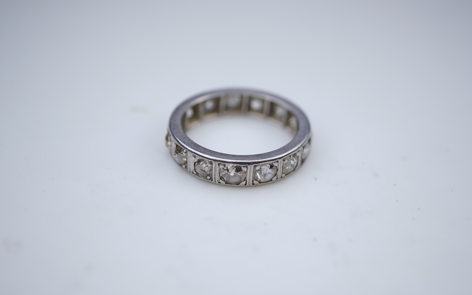 A diamond eternity ring